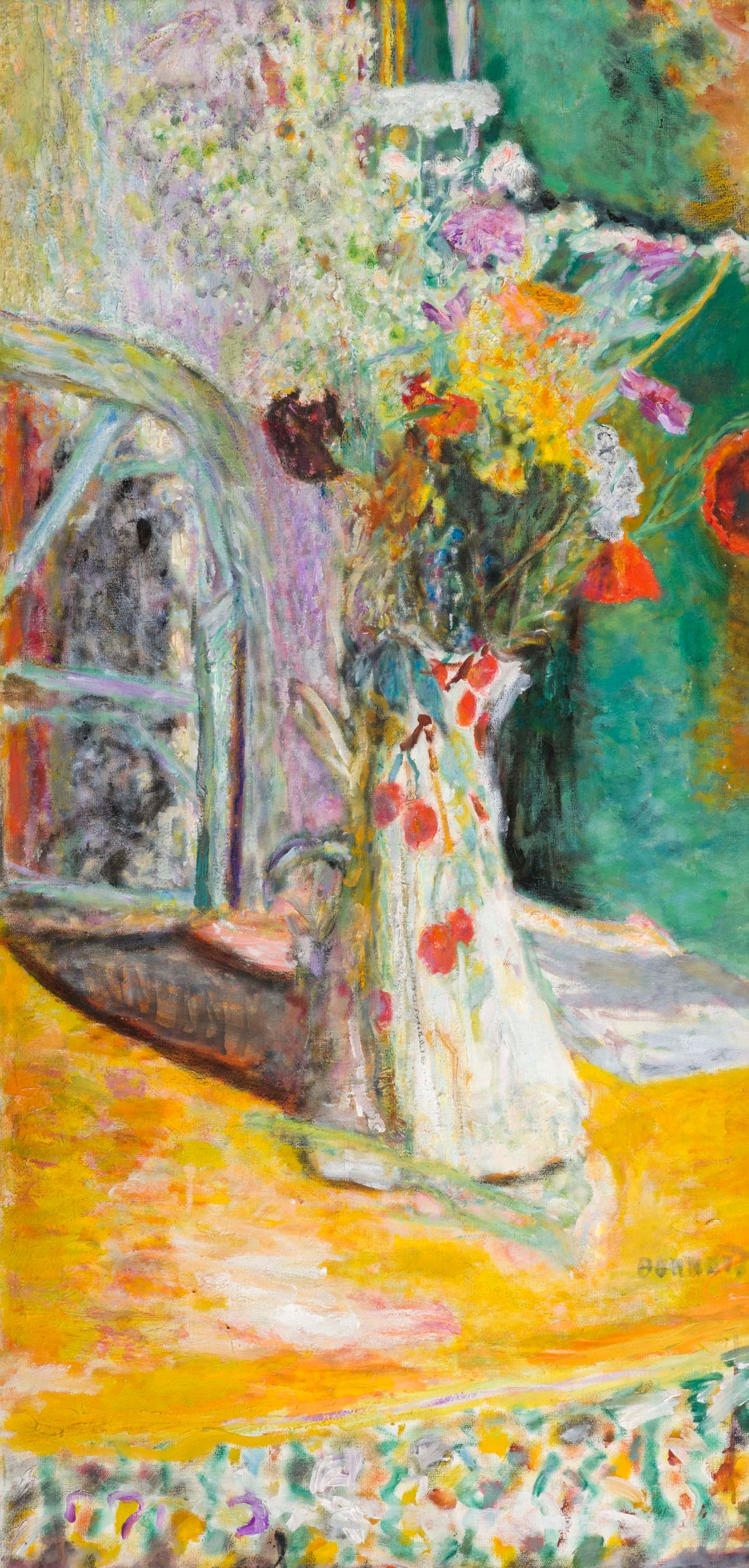Pierre Bonnard, Vaas met bloemen, 1933, olieverf op doek, 99,5 x 48,5 cm