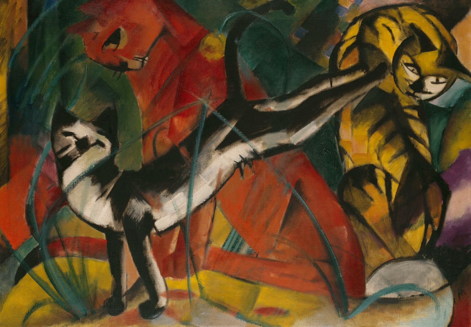 Franz Marc, Drie katten, 1913