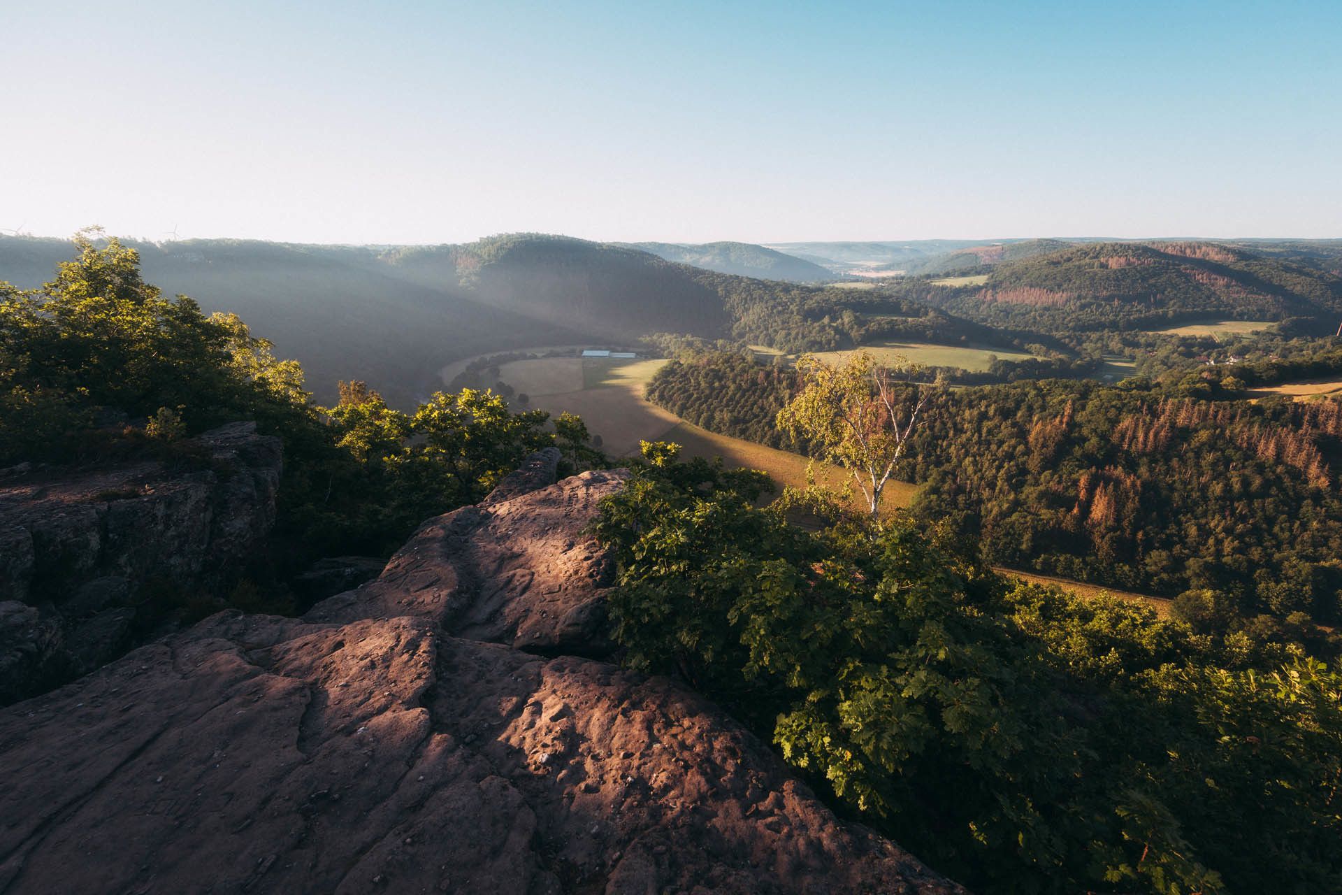 Panoramisch uitzicht vanaf de Eugenienstein in Nideggen