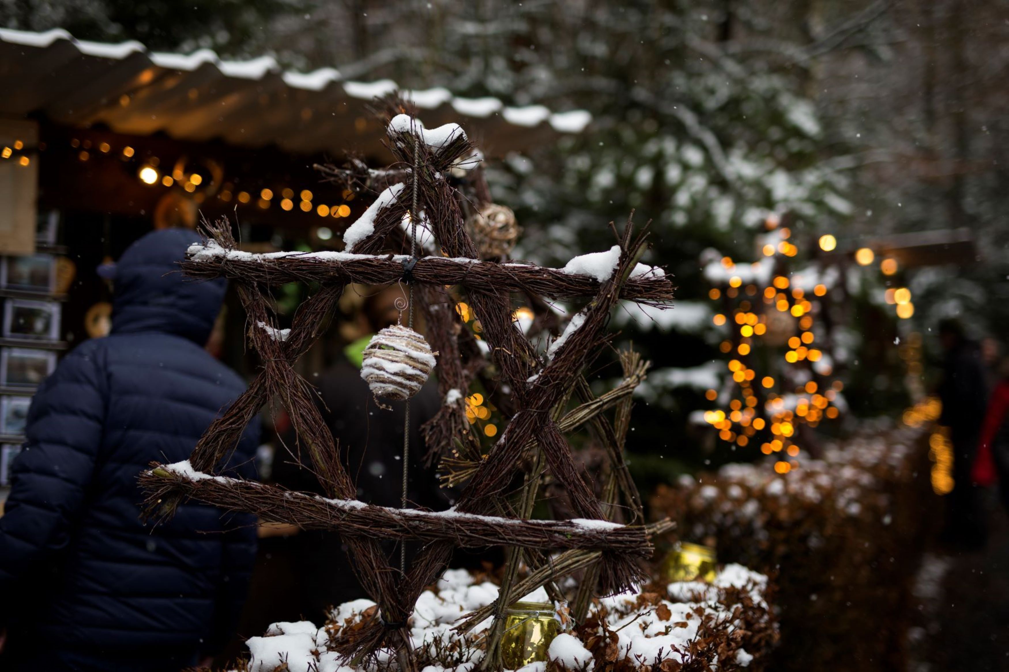 Decoratie Ster Kerstmarkt in het bos