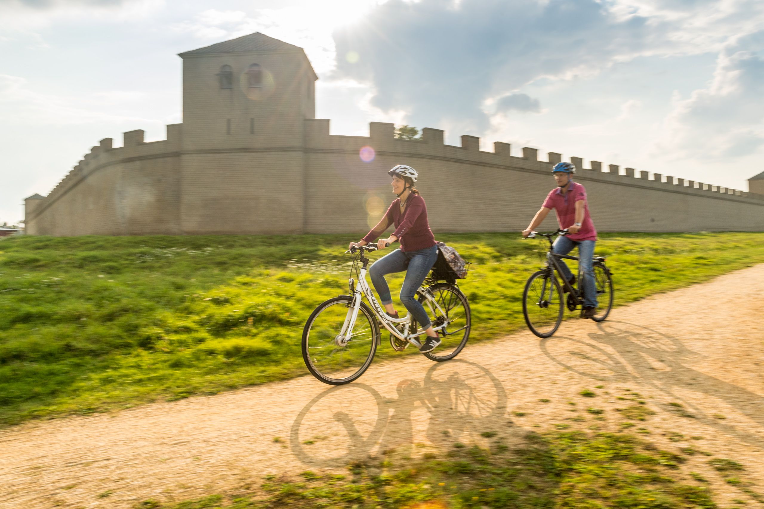 Fietsers in Xanten