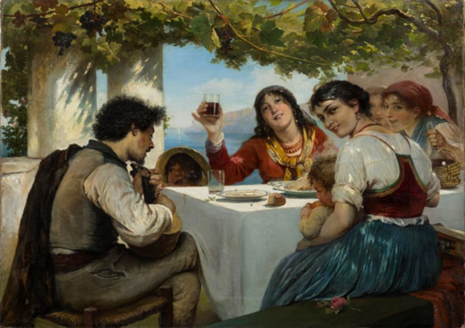 Elisabeth Jerichau-Baumann, Italiaanse Osteria, n.d., olieverf op doek