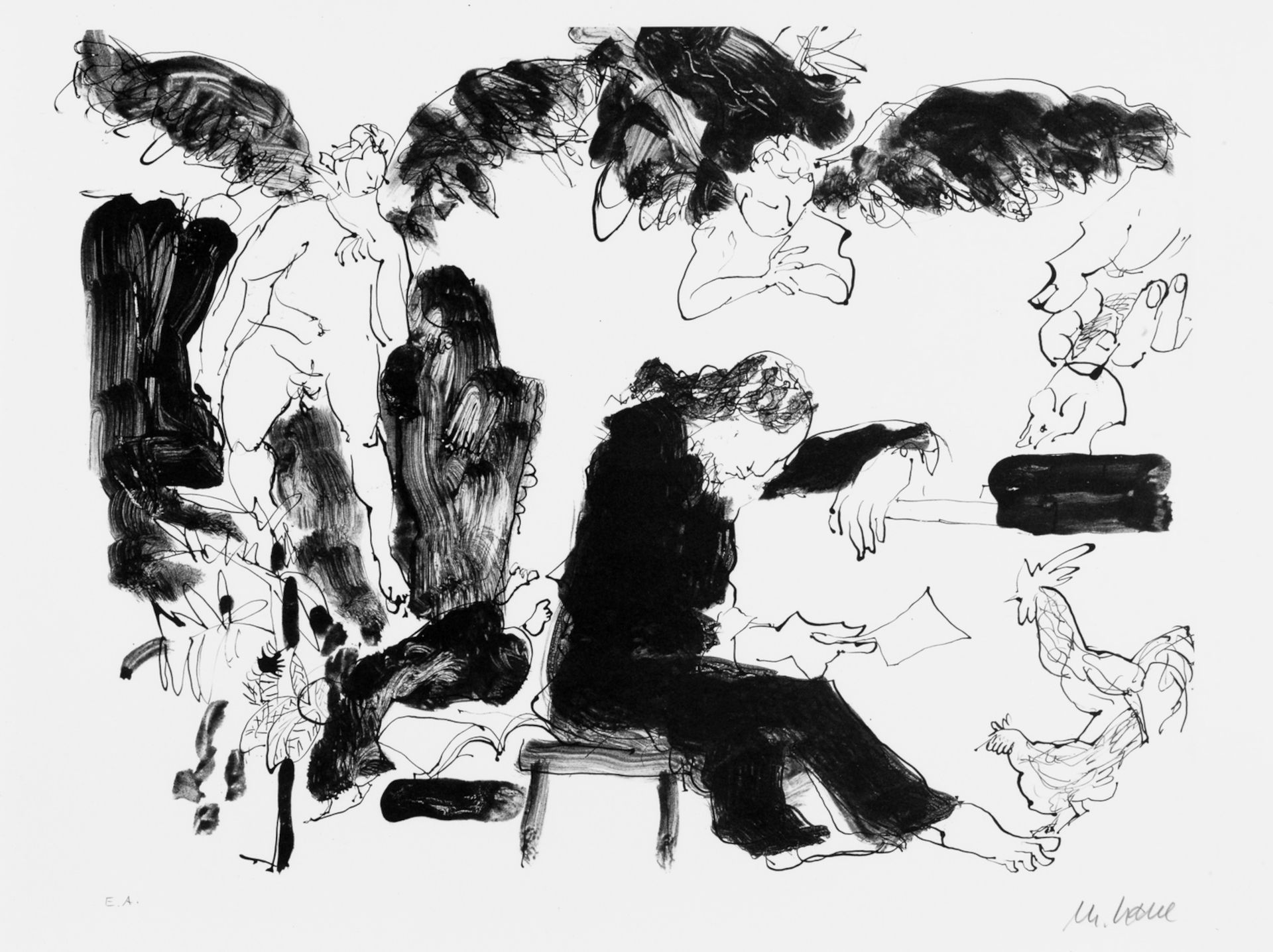 Armin Mueller-Stahl, De melancholie van Faust,
uit: Urfaust (mapwerk), 2003