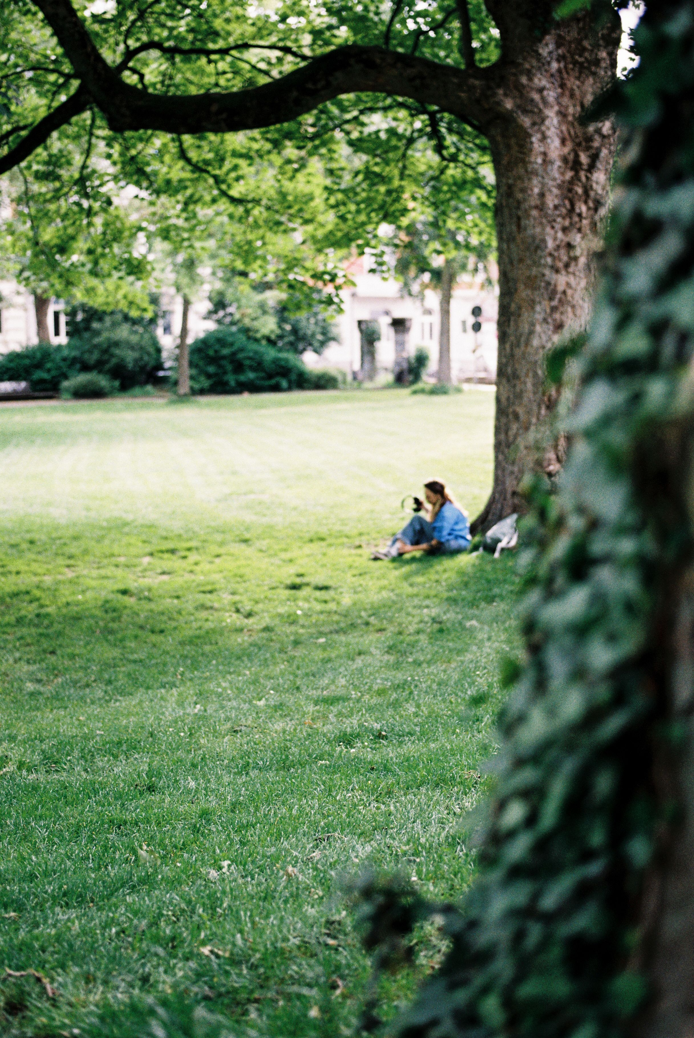 Aachen Frau vor Baum in Frankenberger Park (c) Molle&Korn, Henri Schade