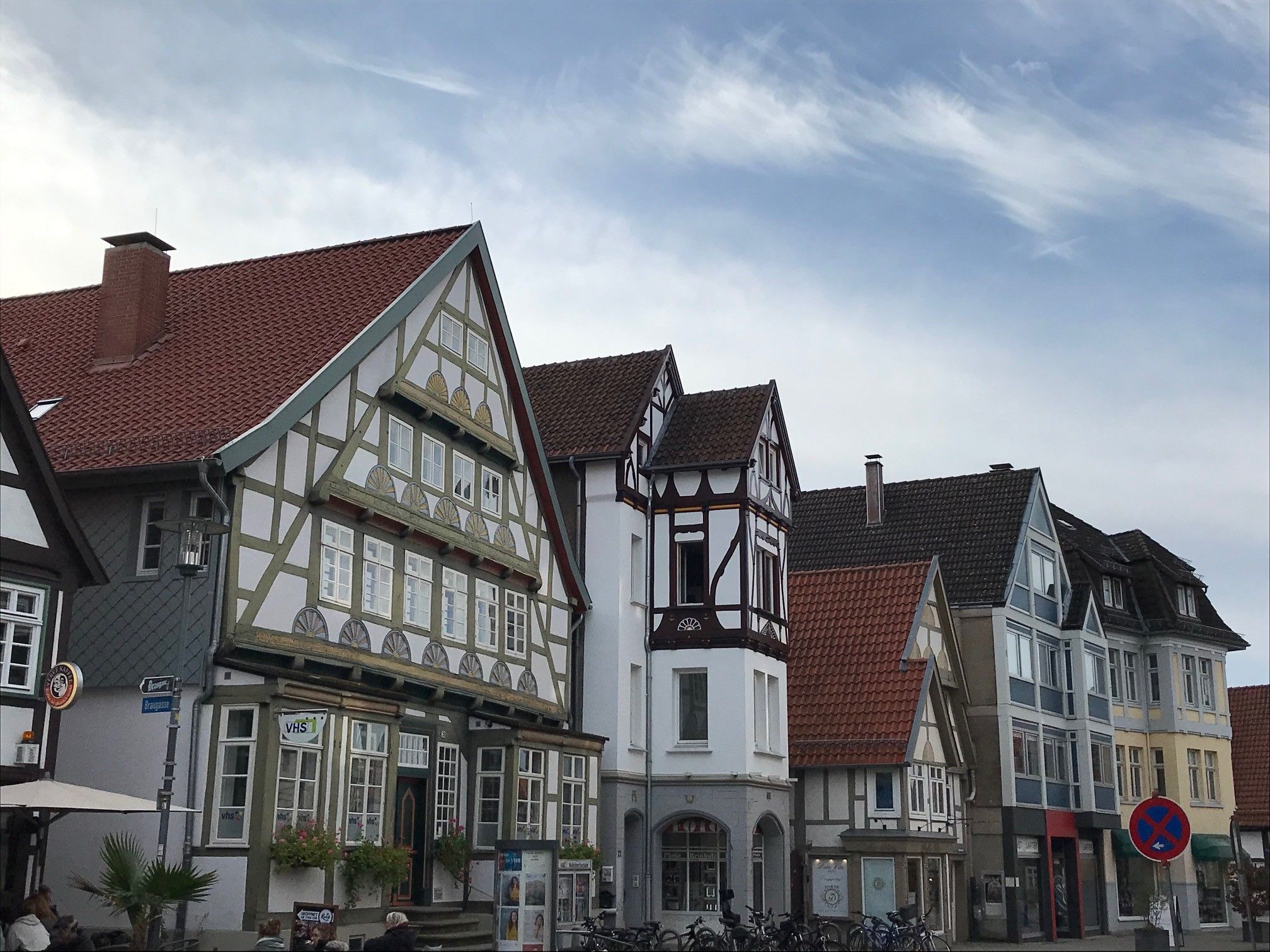 Vakwerkhuizen aan de Krumme Straße Detmold