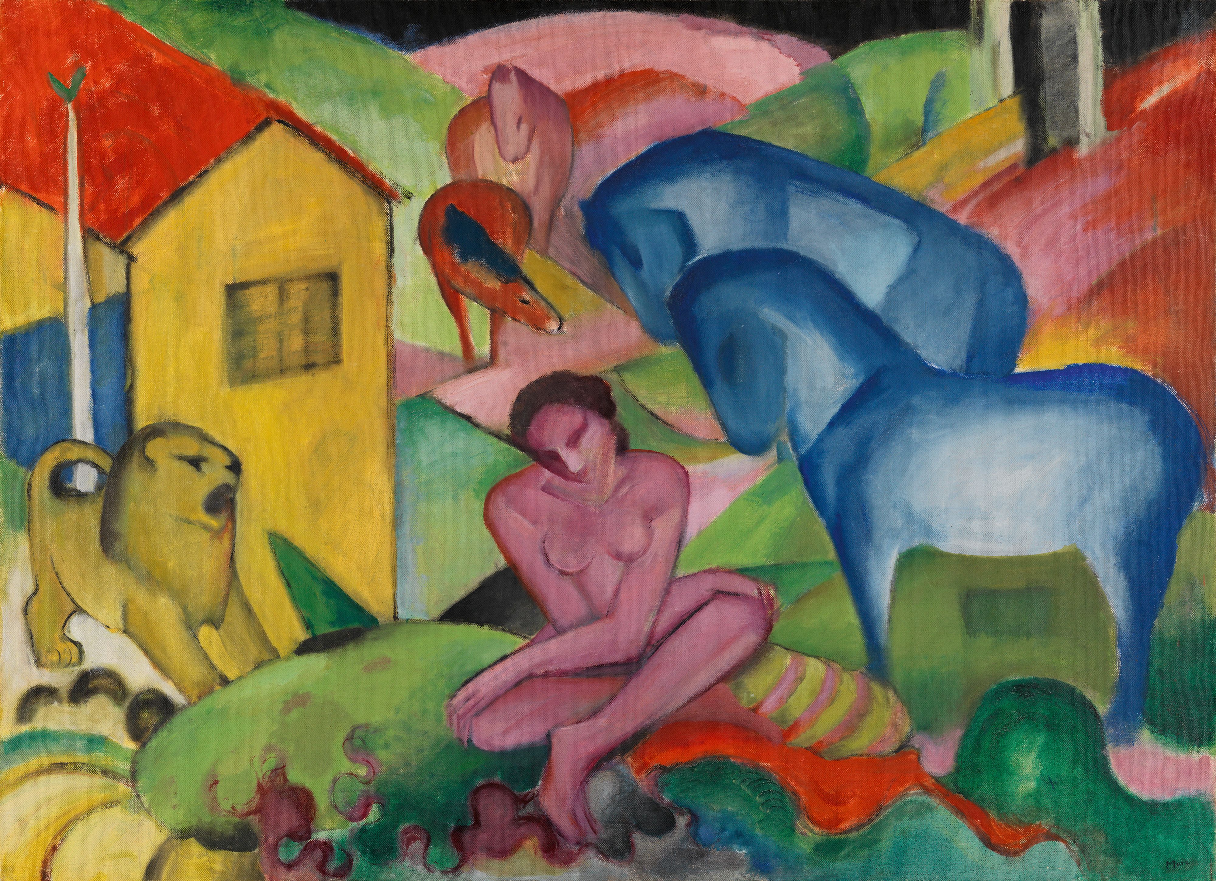 Franz Marc, De droom, 1912, olieverf op doek, 100,5 × 135,5 cm