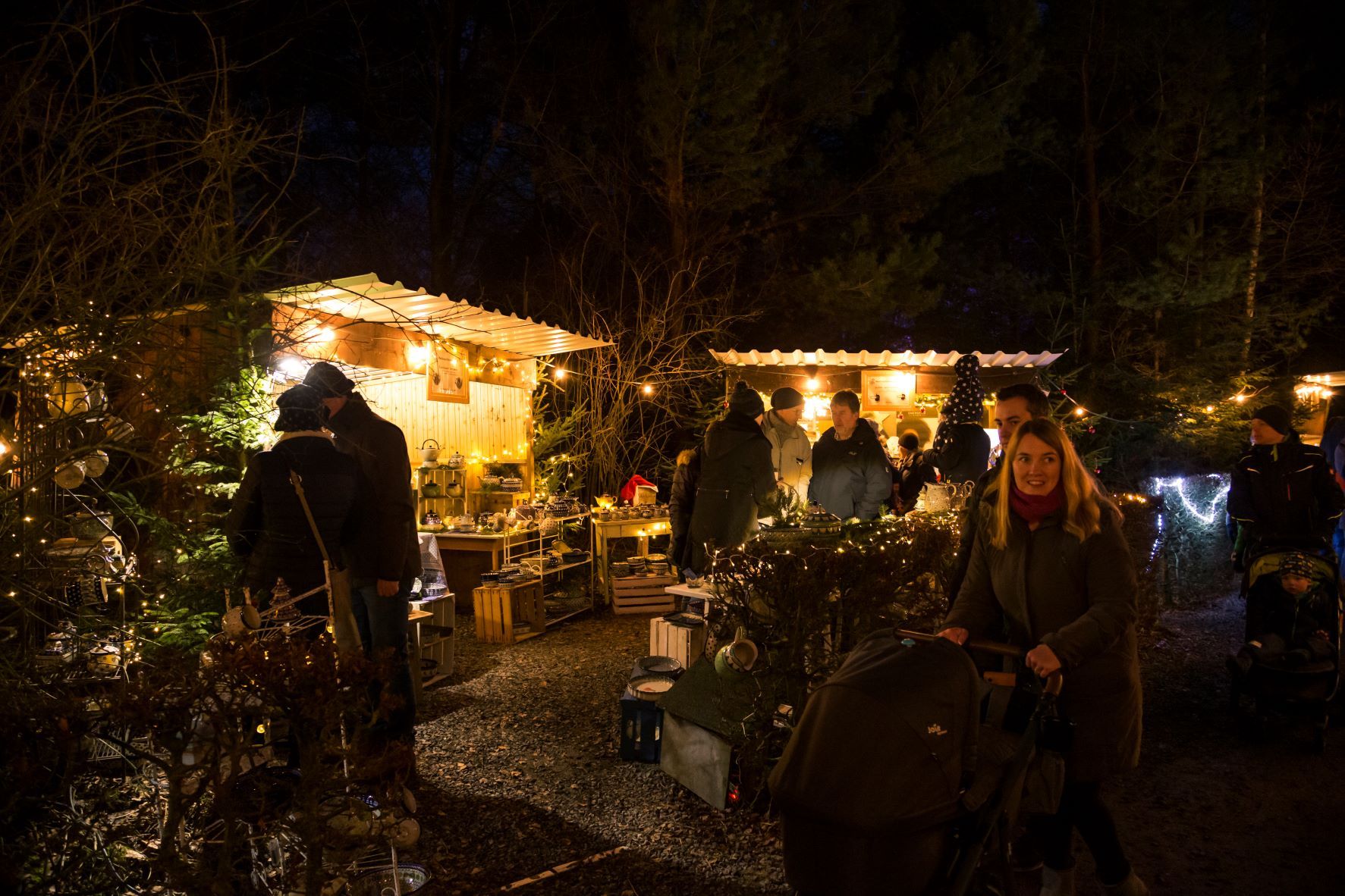 Kerstmarkt in het bos van Wildwald Vosswinkel