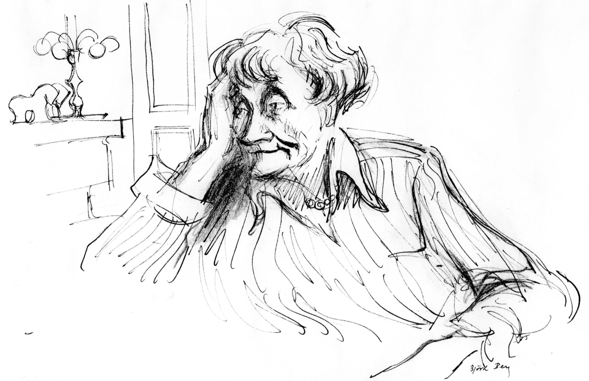 Björn Berg, Portret van Astrid Lindgren, 1985