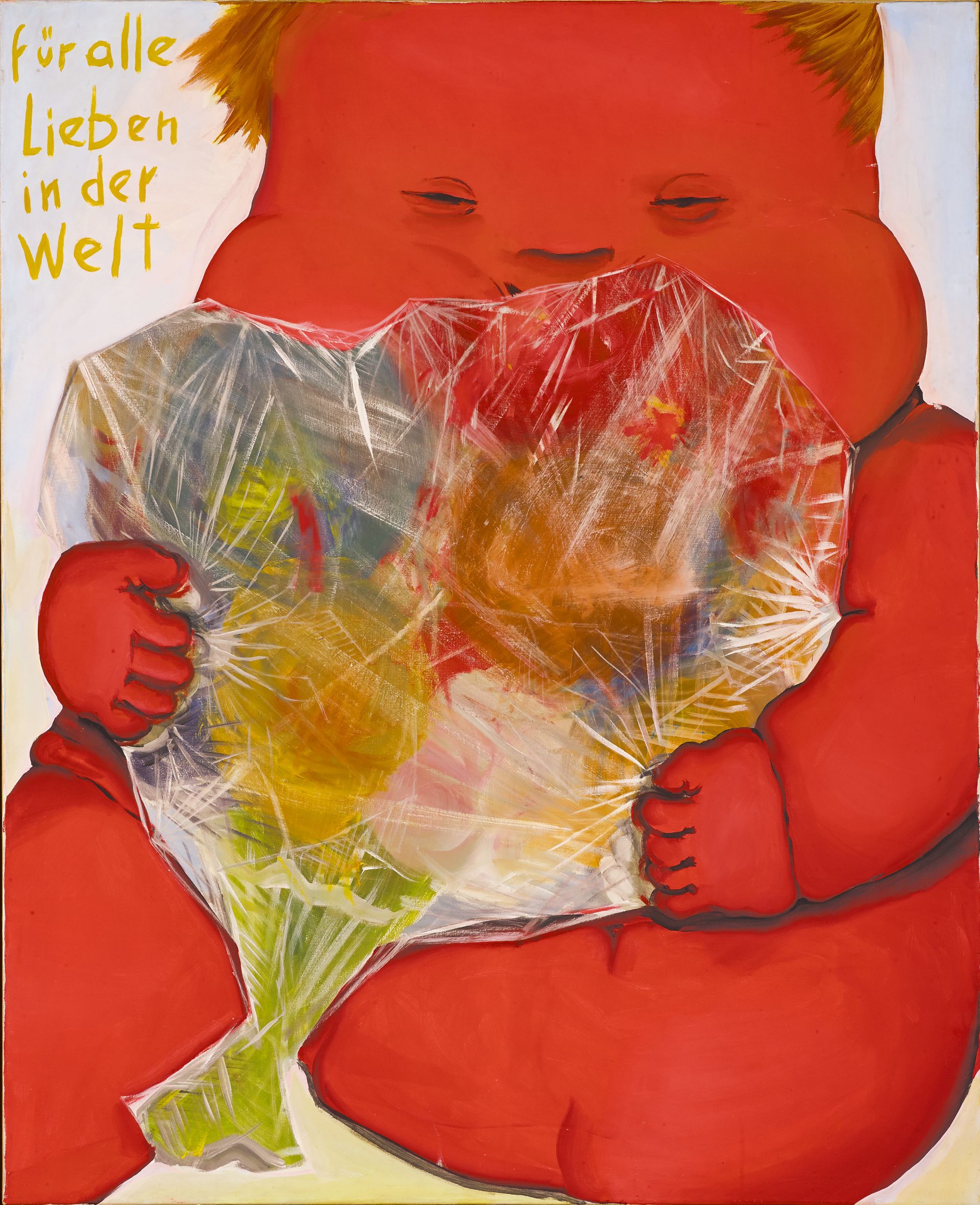 Jörg Immendorff, Voor alle geliefden ter wereld, 1966, Kunstmusea Karlsruhe, foto: Heinz Pelz, Karlsruhe