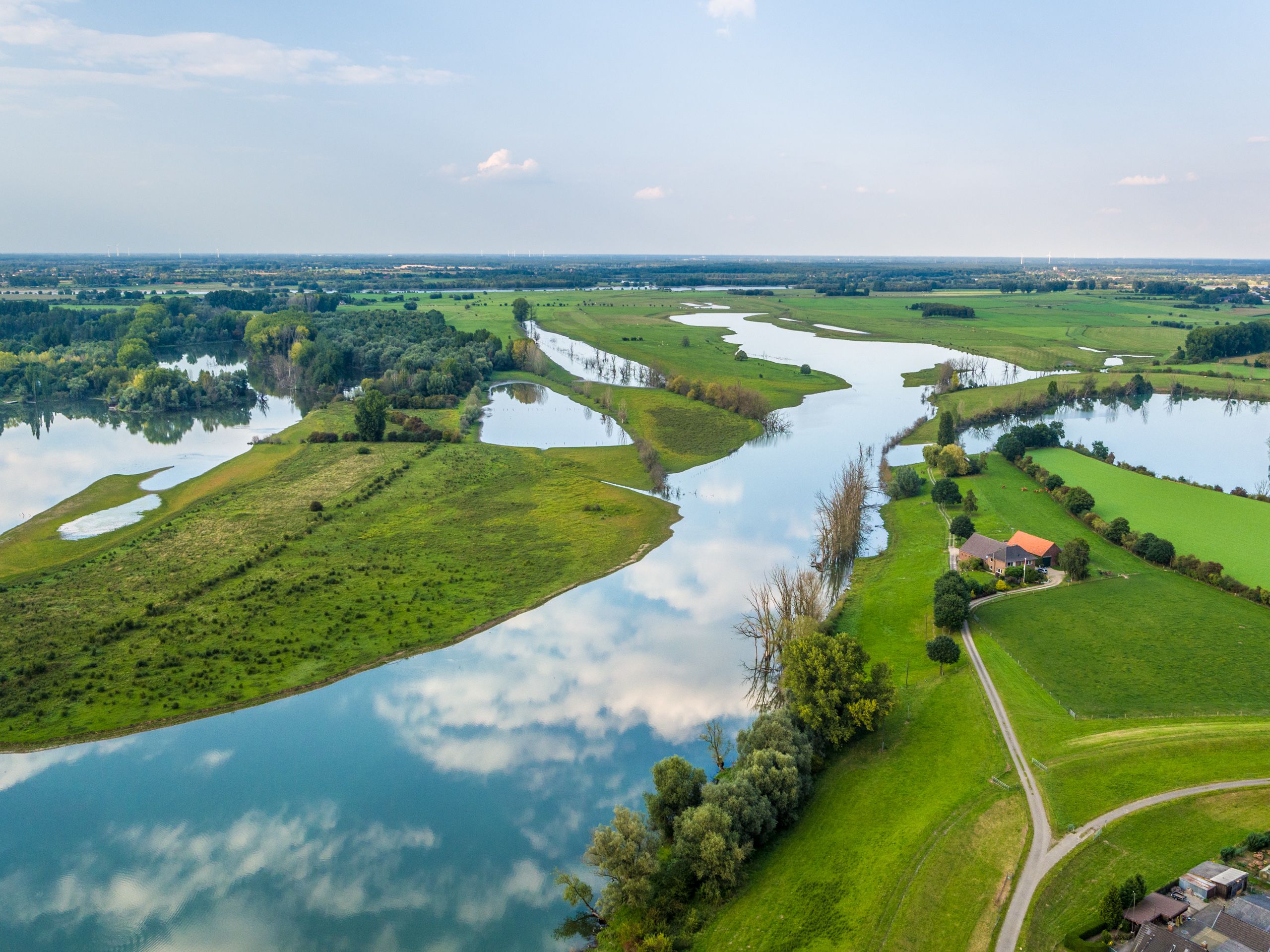 Rijnfietspad aan de Nederrijn