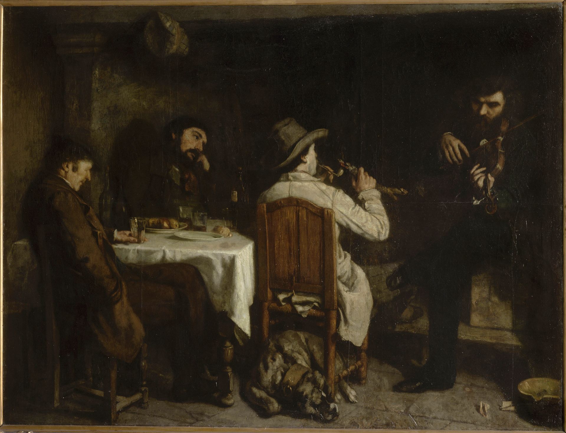 Gustave Courbet, Middag in Ornans, 1849, olieverf op doek, 195 x 257 cm, Lille, Paleis voor Schone Kunsten