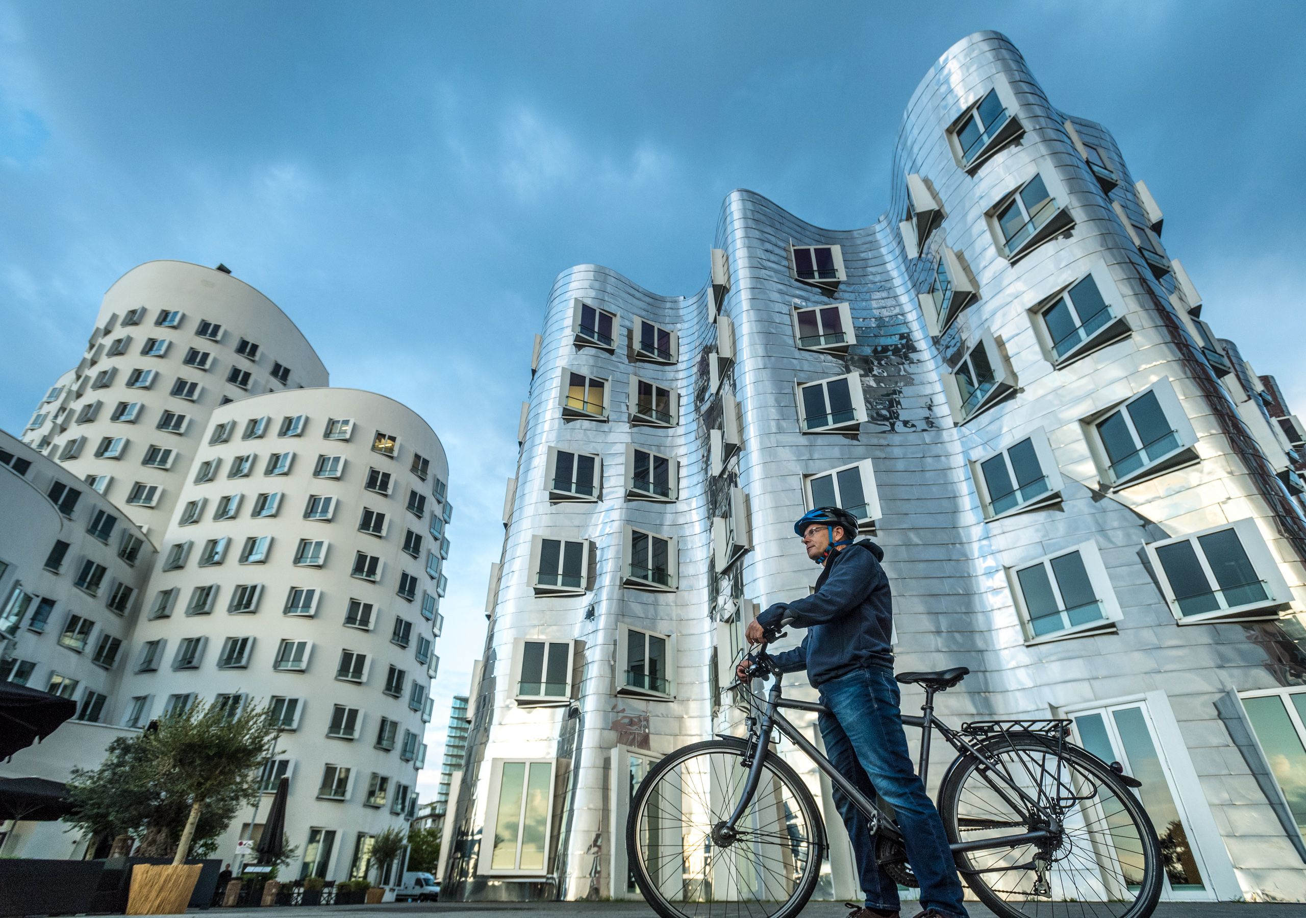 Rijnfietsroute in Düsseldorf