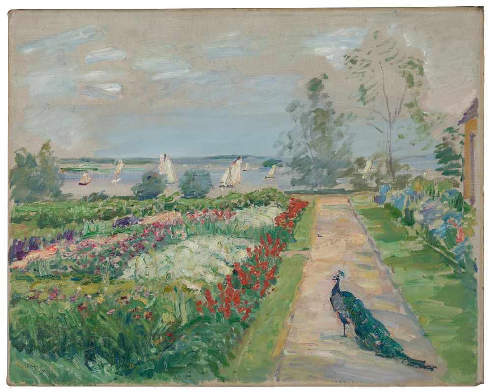 Max Slevogt, Bloementuin I in Neu-Cladow, 1912, LWL-Museum für Kunst und Kultur, bruikleen van de Gesellschaft zur Förderung der Westfälischen Kulturarbeit e. V.