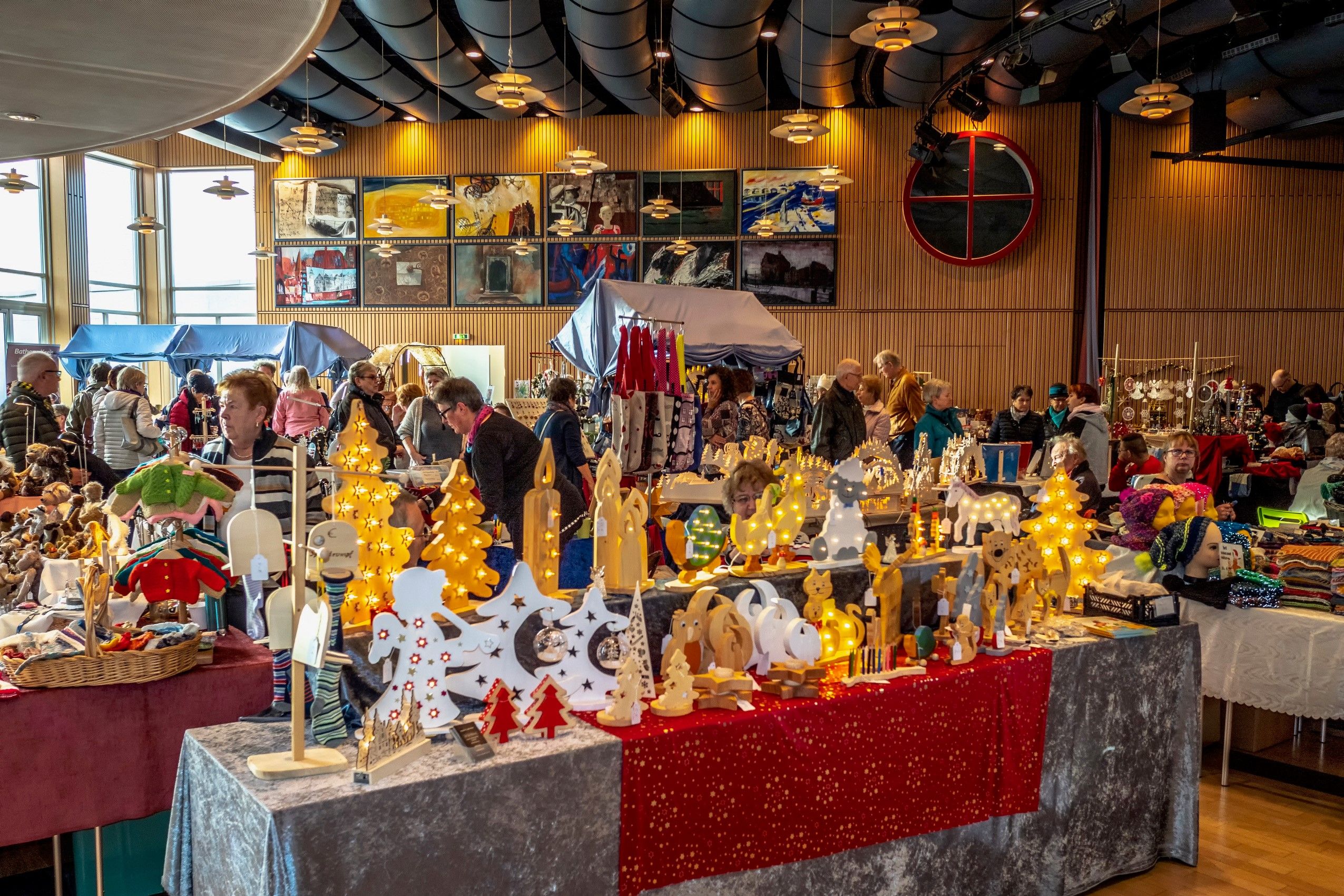 Een levendige kerstbazaar in Lünen