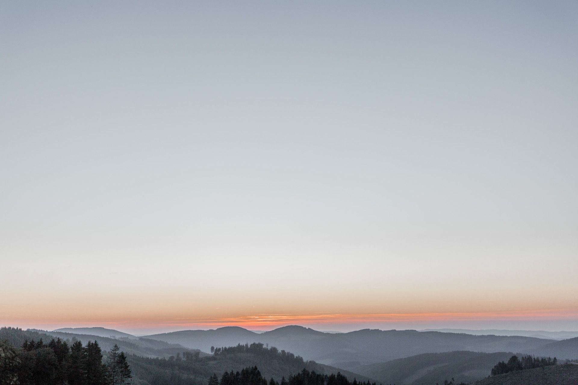Uitzicht op de bergen in het Sauerland
