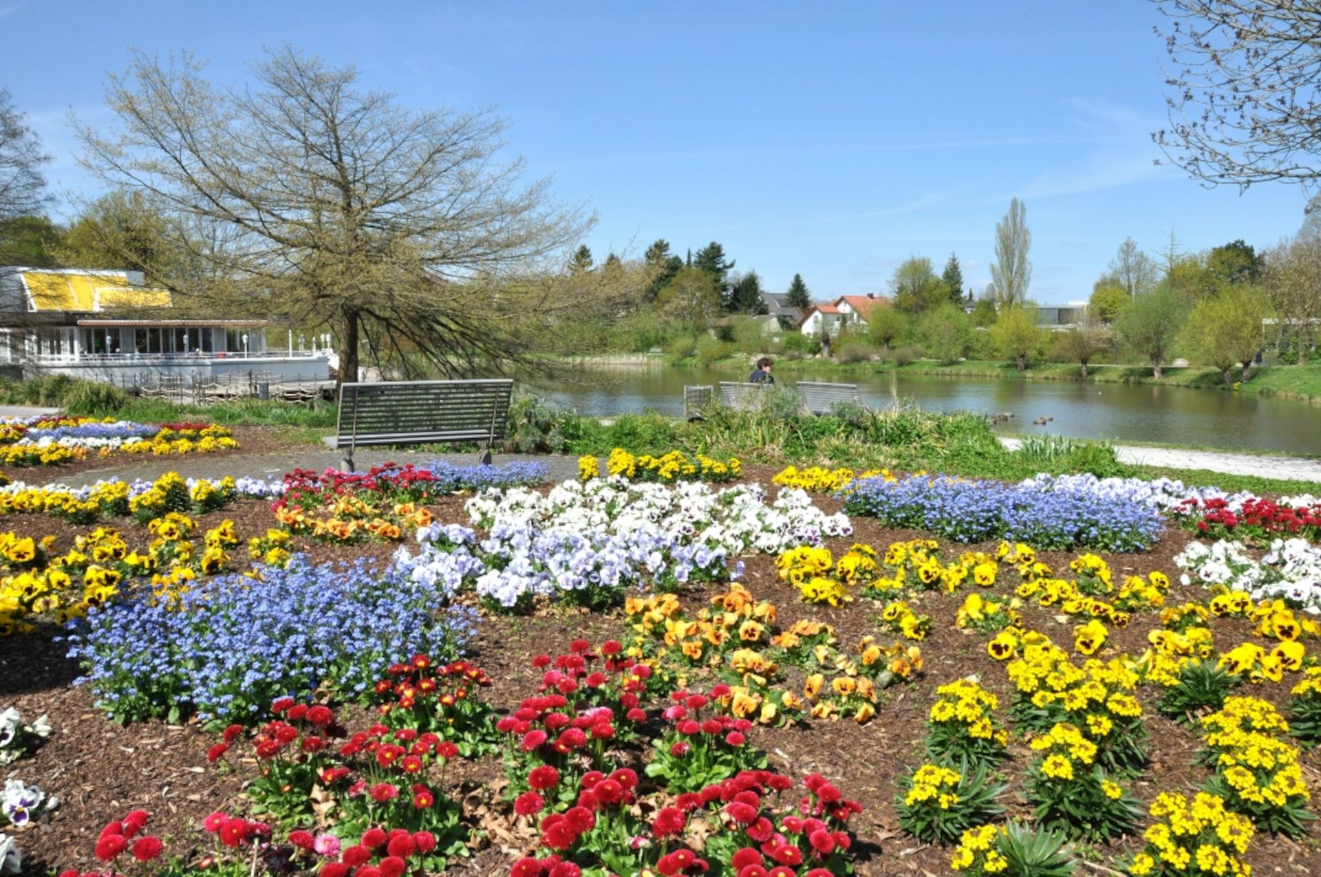 Een zee van kleur ontvouwt zich rond de Emssee
