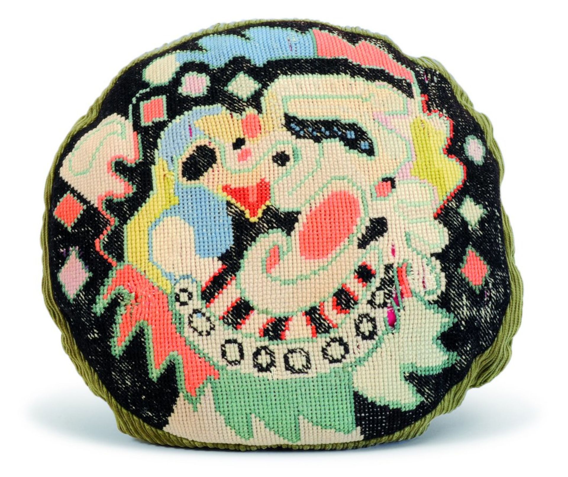 August Macke en Elisabeth Macke Abstract patroon III, 1913-14 Wolgaren op doek, diameter 39 cm