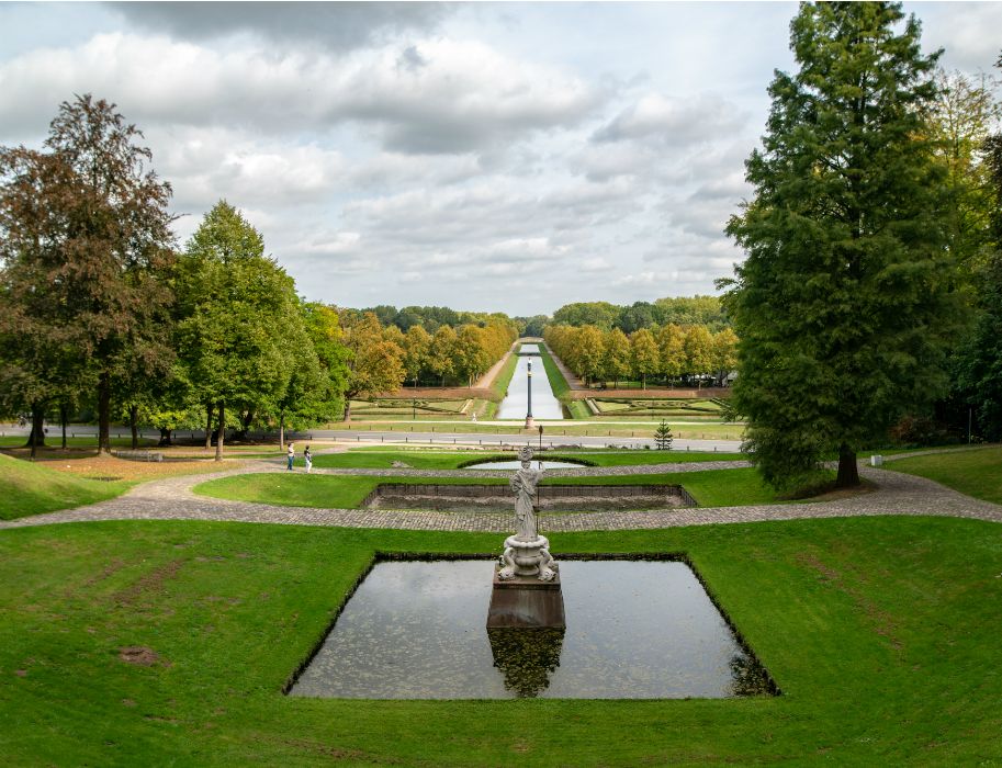 De baroktuinen van het Museum Kurhaus Kleve zijn een droom die uitkomt