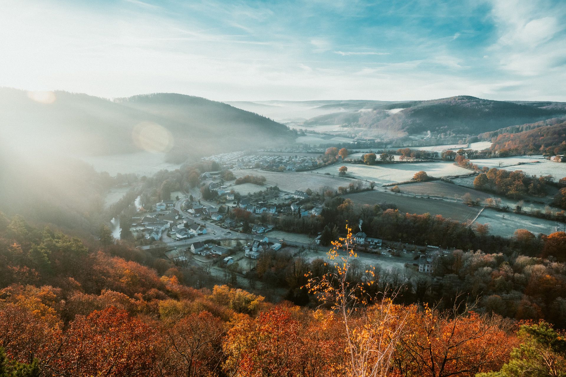 Panorama in de herfst