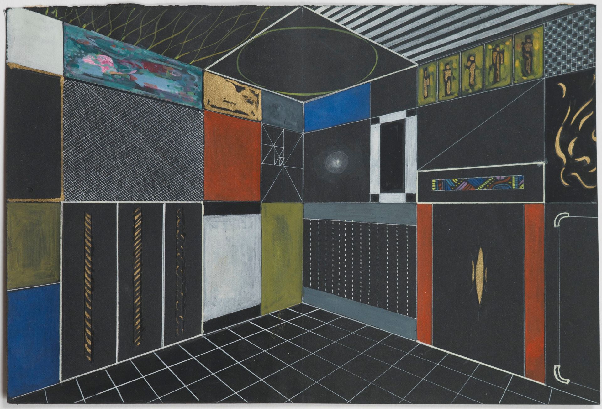 Oskar Schlemmer, ontwerp voor het Lackkabinett, 1941, Von der Heydt-Museum