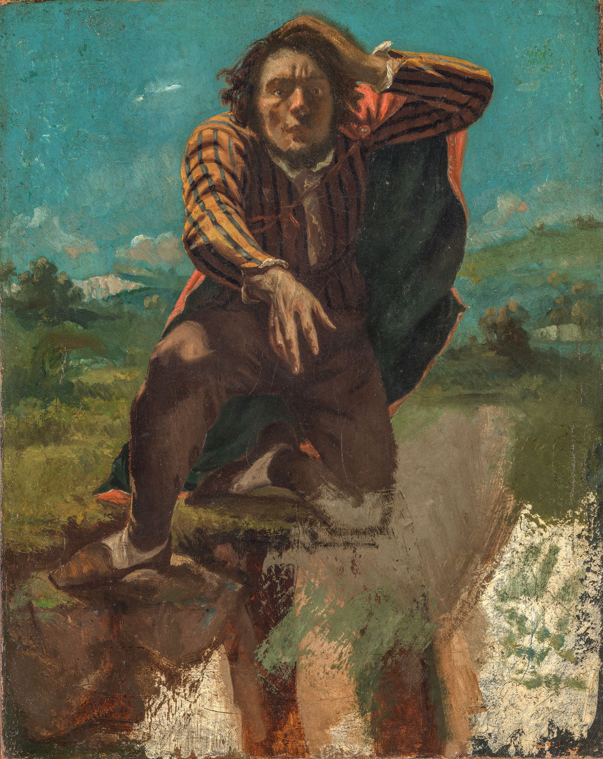 Gustave Courbet, Le Fou de peur, ca. 1844 Olieverf op doek, 60 x 50 cm