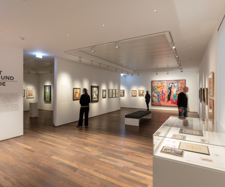 Speciale tentoonstellingen over expressionisme, klassieke moderne kunst en de vriendschappen van Macke vinden plaats in het moderne museum., © Axel Hartmann