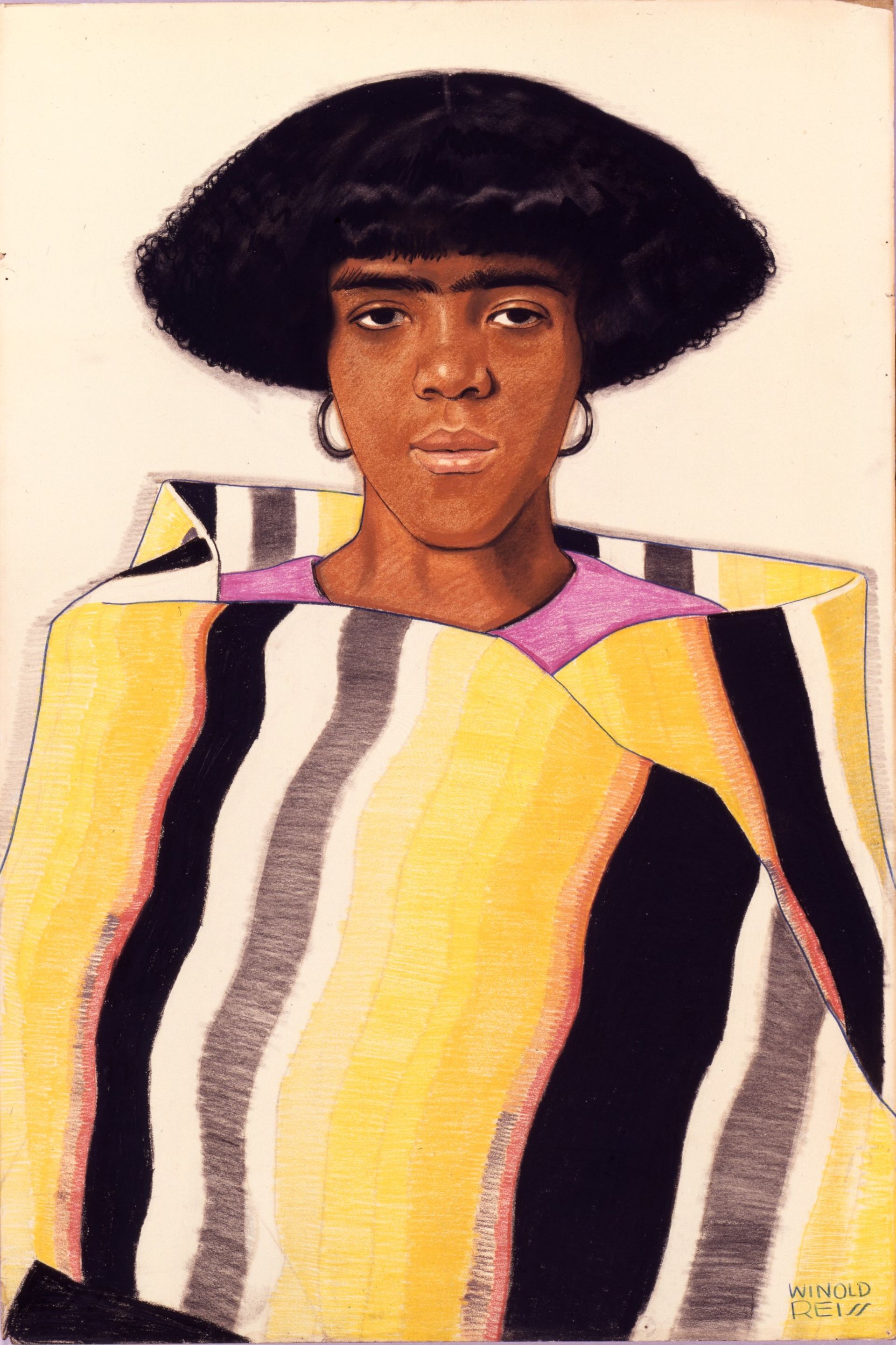 Winold Reiss, Harlem Girl with Blanket, ca. 1925