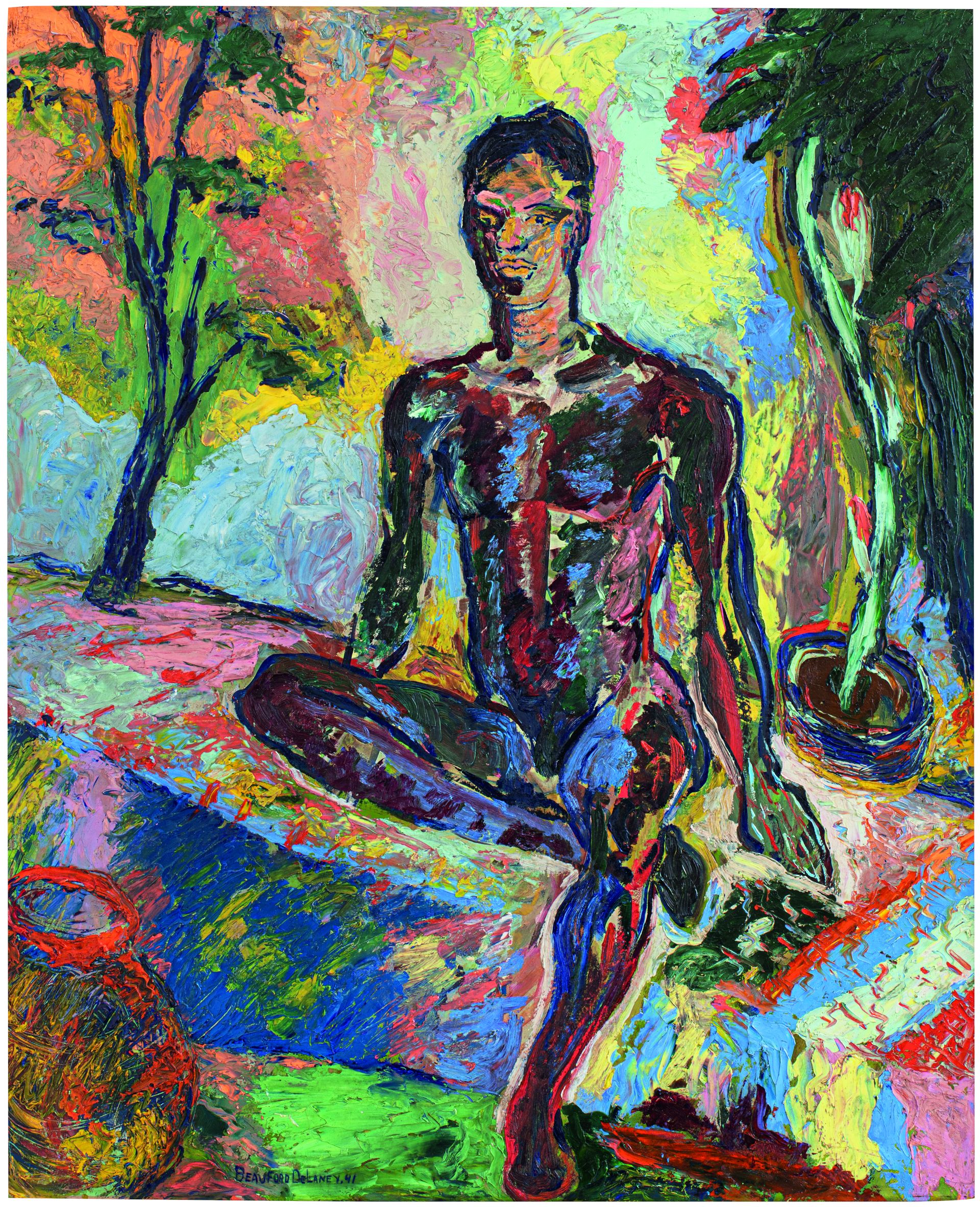 Beauford Delaney, Dark Rapture (James Baldwin), 1941, olieverf op Masonite