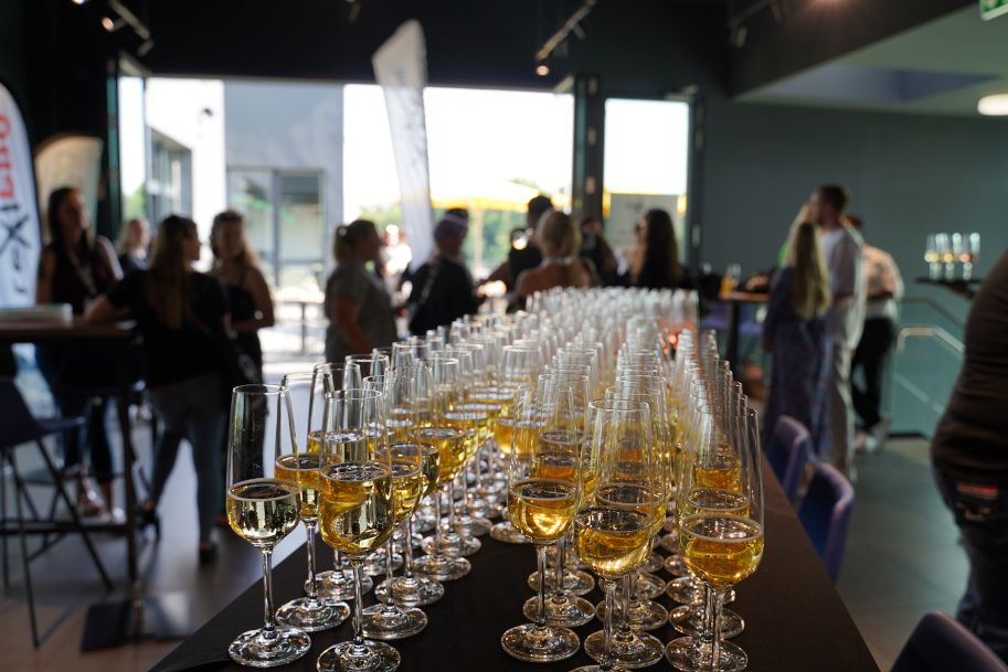 Ontvangst met champagne