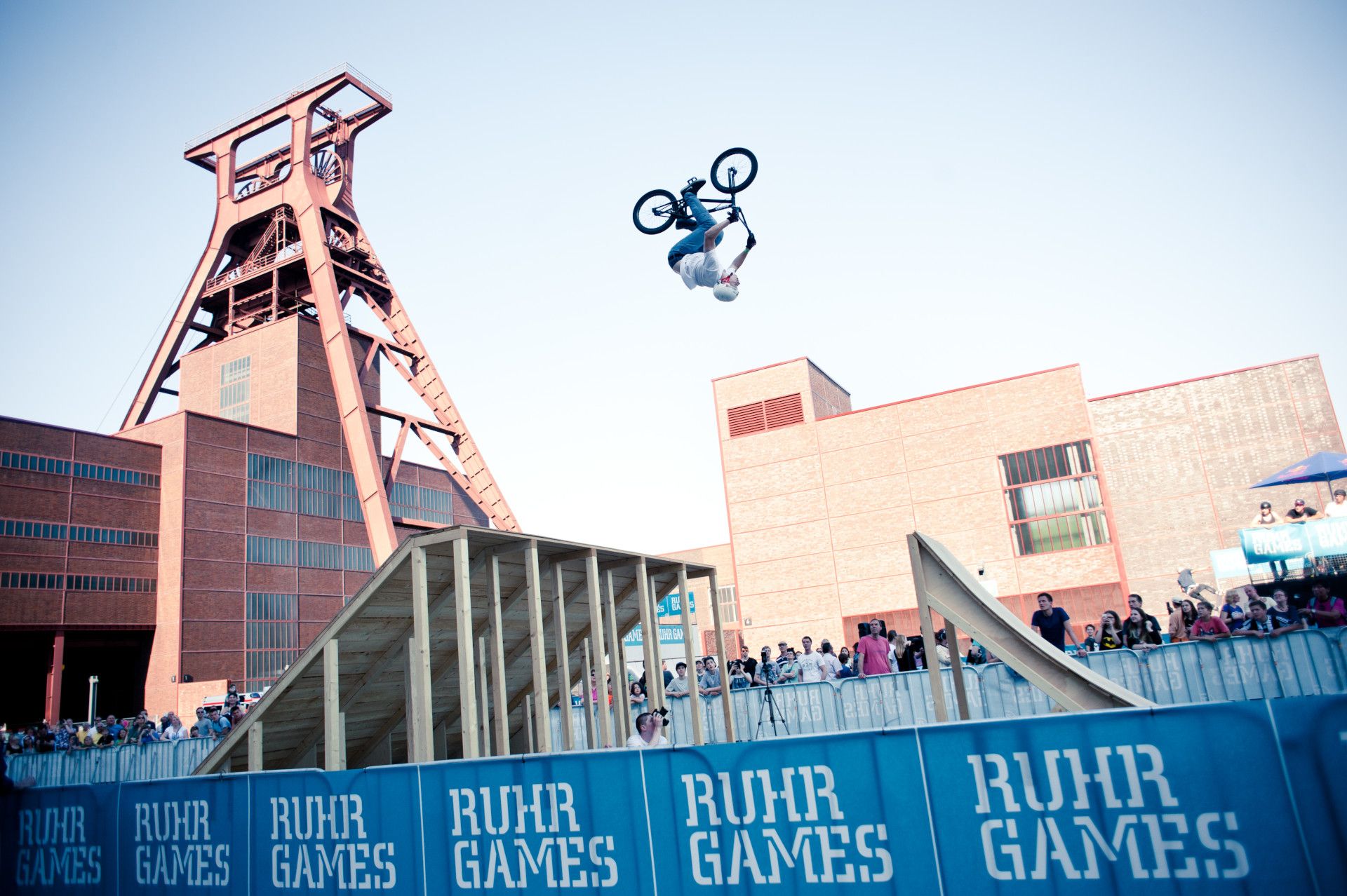 Stunts met BMX-fiets bij Ruhrgames 